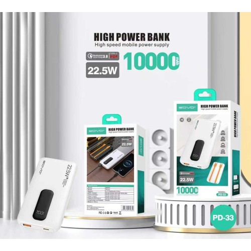 Powerbank - Fast Charge - 10.000mah - 22.5W - PD33 - 270332 - White