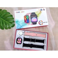 Σετ Smartwatch με 3 λουράκια - T900 MINI - 814215 - Blue