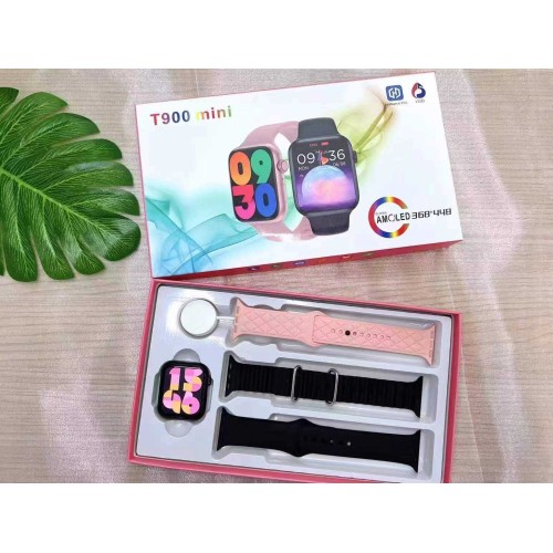 Σετ Smartwatch με 3 λουράκια - T900 MINI - 814215 - Orange