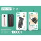 Powerbank 2in1 - Fast Charge - 10.000mah - 22.5W - PD115 - 818645 - Black