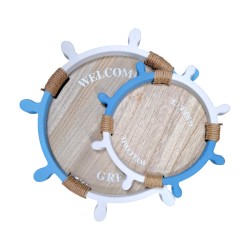 Σετ διακοσμητικοί δίσκοι Souvenir - Ναυτικό Τιμόνι - 2pcs - L2026-26B - 125555