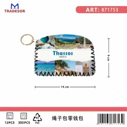 Πορτοφόλι Souvenir μπρελόκ - Σετ 10pcs - PVC - Thassos - 14*9cm - 871753