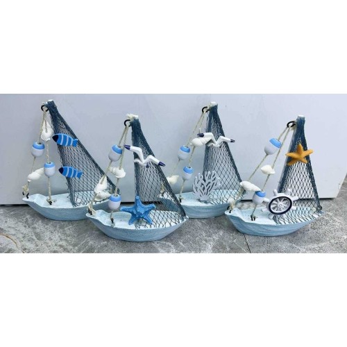 Διακοσμητικό Souvenir Καραβάκι - Σετ 8 τεμάχια - L2026-32ABCD - 125564