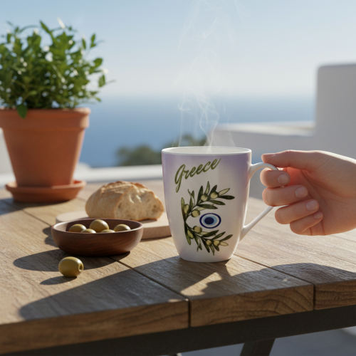 Σετ κεραμική κούπα Souvenir - 12pcs - Greece - 221196