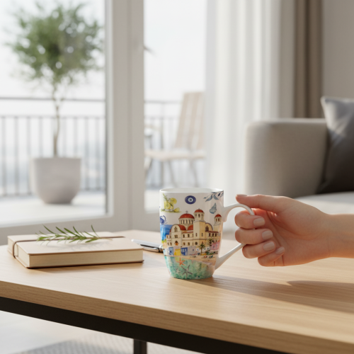 Σετ κεραμική κούπα Souvenir - 12pcs - Paralia - 224110