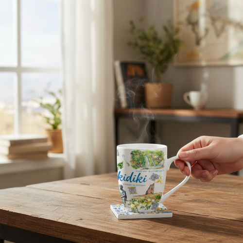 Σετ κεραμική κούπα Souvenir - 12pcs - Chalkidiki - 224127