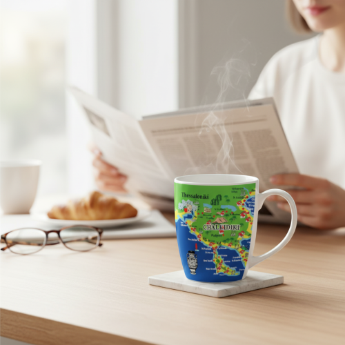 Σετ κεραμική κούπα Souvenir - 12pcs - Greece - Chalkidiki - 224189