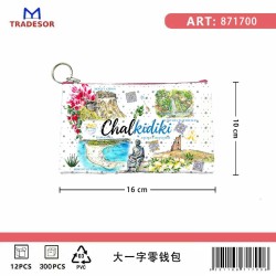 Πορτοφόλι Souvenir μπρελόκ - Σετ 10pcs - PVC - Chalkidiki - 16*10cm - 871700