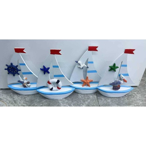 Διακοσμητικό Souvenir Καραβάκι - Σετ 8 τεμάχια - L2026-29ABCD - 125561