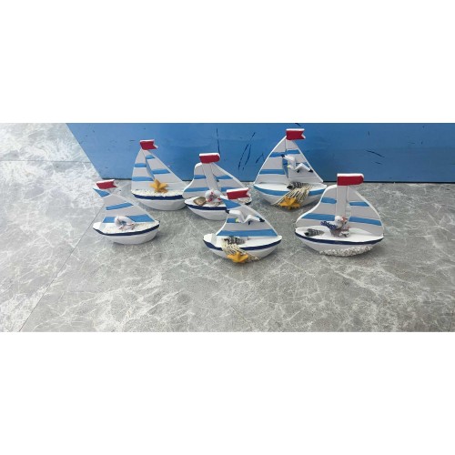 Διακοσμητικό Souvenir Καραβάκι - Σετ 8 τεμάχια - L2024-23 - 125569