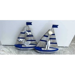 Διακοσμητικό Souvenir Καραβάκι - Σετ 2 τεμάχια - L2026-28AB - 125560