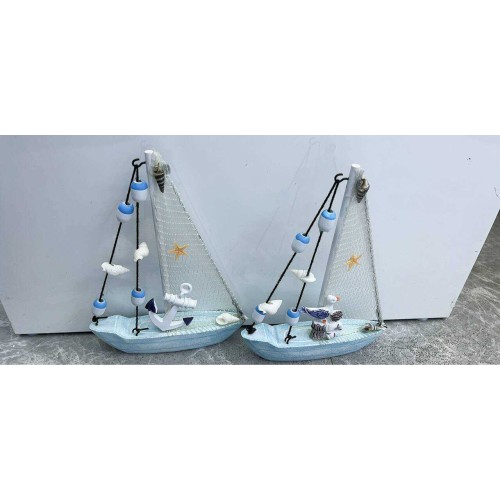 Διακοσμητικό Souvenir Καραβάκι - Σετ 2 τεμάχια - L2026-33AB - 125565