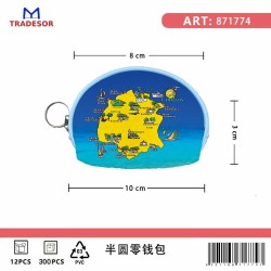 Πορτοφόλι Souvenir μπρελόκ mini - Σετ 10pcs - PVC - Thassos - 10*8*3cm - 871774