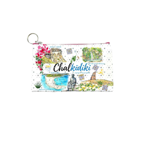 Σετ 12Χ - Πορτοφόλι Souvenir μπρελόκ - PVC - Chalkidiki - 16*10cm - 871700