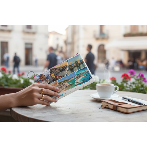 Σετ 12Χ - Πορτοφόλι Souvenir μπρελόκ - PVC - Chalkidiki - 16*10cm - 871701