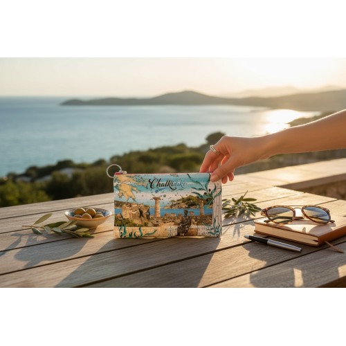 Σετ 12Χ - Πορτοφόλι Souvenir μπρελόκ - PVC - Chalkidiki - 16*10cm - 871703