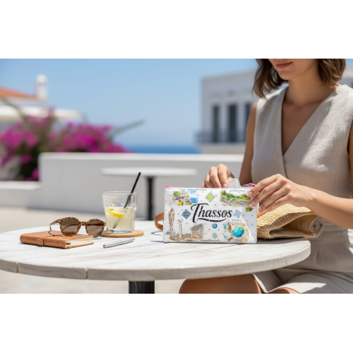 Σετ 12Χ - Πορτοφόλι Souvenir μπρελόκ - PVC - Thassos - 16*10cm - 871712