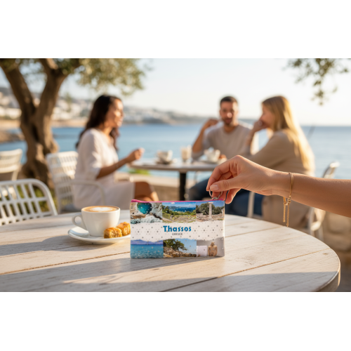 Σετ 12Χ - Πορτοφόλι Souvenir μπρελόκ - PVC - Thassos - 16*10cm - 871713