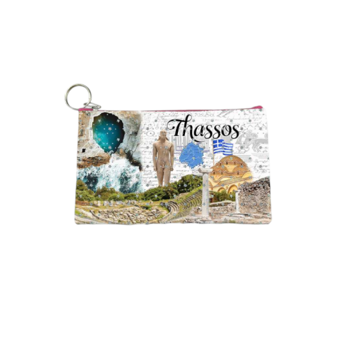 Σετ 12Χ - Πορτοφόλι Souvenir μπρελόκ - PVC - Thassos - 16*10cm - 871715
