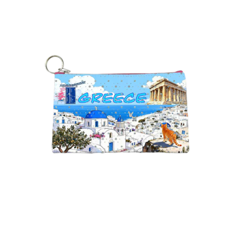 Σετ 12Χ - Πορτοφόλι Souvenir μπρελόκ - PVC - Greece - 16*10cm - 871716