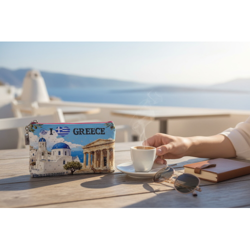 Σετ 12Χ - Πορτοφόλι Souvenir μπρελόκ - PVC - Greece - 16*10cm - 871717