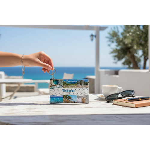 Σετ 12Χ - Πορτοφόλι Souvenir μπρελόκ - PVC - Thassos - 11*7cm - 871733