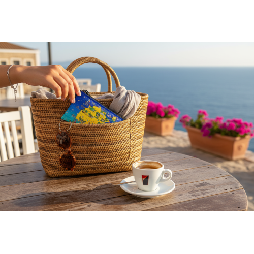 Σετ 12Χ - Πορτοφόλι Souvenir μπρελόκ - PVC - Thassos - 11*7cm - 871734