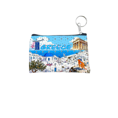 Σετ 12Χ - Πορτοφόλι Souvenir μπρελόκ - PVC - Greece - 11*7cm - 871736