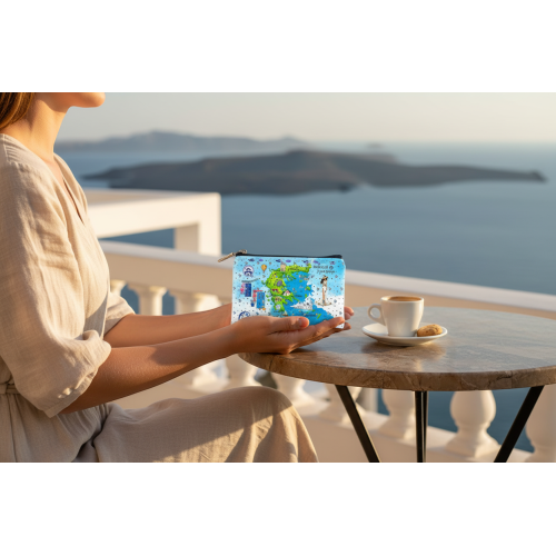 Σετ 12Χ - Πορτοφόλι Souvenir μπρελόκ - PVC - Greece - 11*7cm - 871739