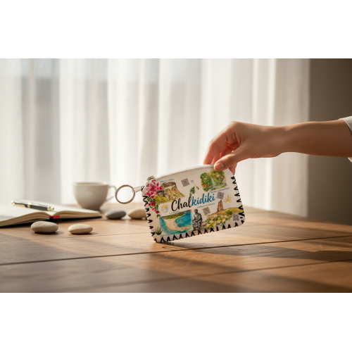 Σετ 12Χ - Πορτοφόλι Souvenir μπρελόκ - PVC - Chalkidiki - 14*9cm - 871740
