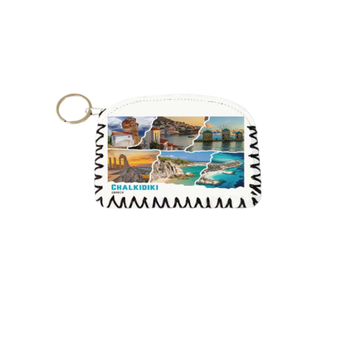 Σετ 12Χ - Πορτοφόλι Souvenir μπρελόκ - PVC - Chalkidiki - 14*9cm - 871741