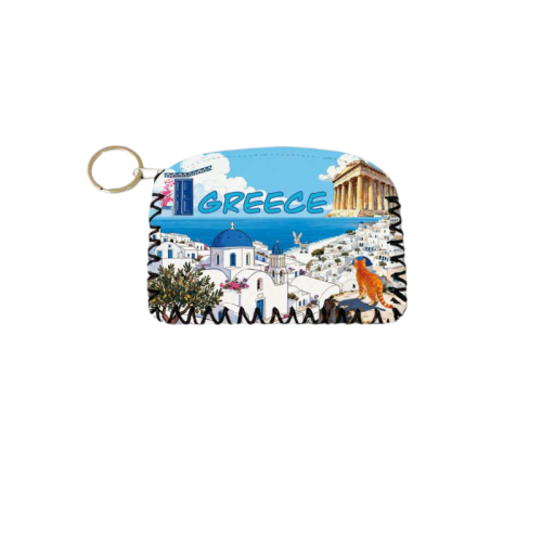 Σετ 12Χ - Πορτοφόλι Souvenir μπρελόκ - PVC - Greece - 14*9cm - 871756