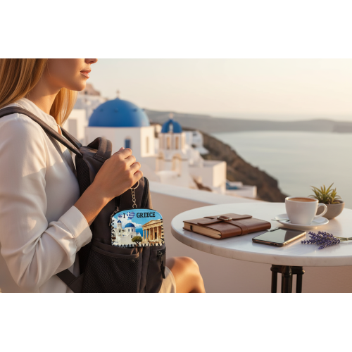 Σετ 12Χ - Πορτοφόλι Souvenir μπρελόκ - PVC - Greece - 14*9cm - 871757