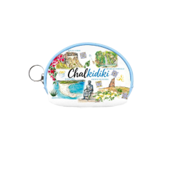Πορτοφόλι Souvenir μπρελόκ mini - Σετ 10pcs - PVC - Chalkidiki - 10*8*3cm - 871760