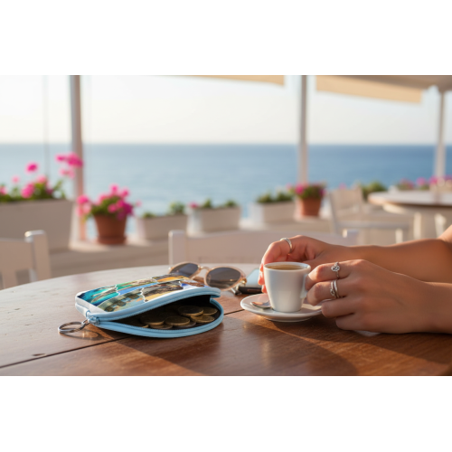 Σετ 12Χ -   Πορτοφόλι Souvenir μπρελόκ mini - PVC - Chalkidiki - 10*8*3cm - 871761