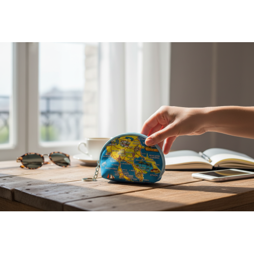 Σετ 12Χ -   Πορτοφόλι Souvenir μπρελόκ mini - PVC - Chalkidiki - 10*8*3cm - 871762