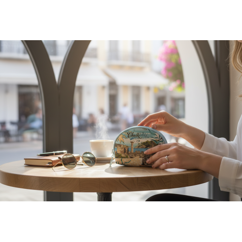 Σετ 12Χ -   Πορτοφόλι Souvenir μπρελόκ mini - PVC - Chalkidiki - 10*8*3cm - 871763