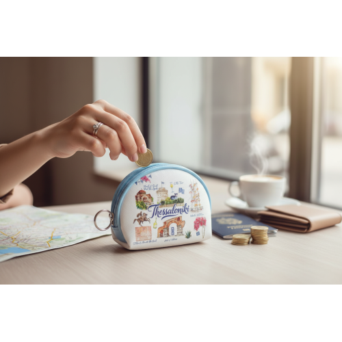 Σετ 12Χ -   Πορτοφόλι Souvenir μπρελόκ mini - PVC - Thessaloniki - 10*8*3cm - 871764