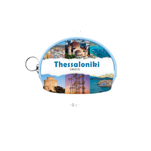 Σετ 12Χ -   Πορτοφόλι Souvenir μπρελόκ mini - PVC - Thessaloniki - 10*8*3cm - 871765