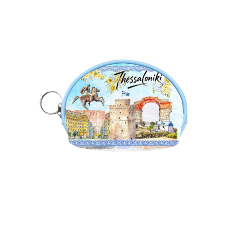 Σετ 12Χ -   Πορτοφόλι Souvenir μπρελόκ mini - PVC - Thessaloniki - 10*8*3cm - 871767