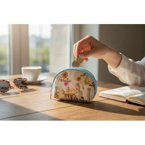 Σετ 12Χ -   Πορτοφόλι Souvenir μπρελόκ mini - PVC - Paralia - 10*8*3cm - 871768