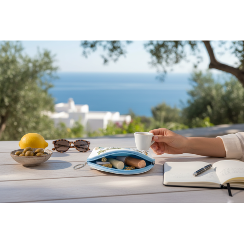 Σετ 12Χ -   Πορτοφόλι Souvenir μπρελόκ mini - PVC - Thassos - 10*8*3cm - 871772