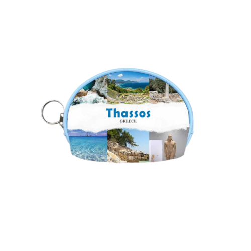 Σετ 12Χ -   Πορτοφόλι Souvenir μπρελόκ mini - PVC - Thassos - 10*8*3cm - 871773