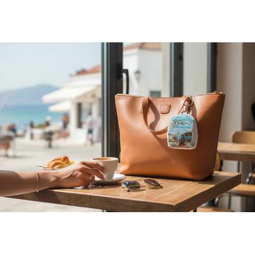 Σετ 12Χ -   Πορτοφόλι Souvenir μπρελόκ mini - PVC - Chalkidiki - 7*9*4.5cm - 871783