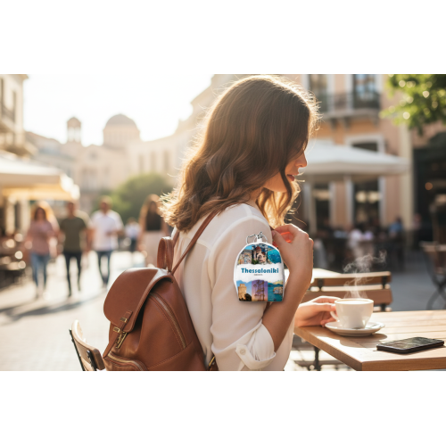 Σετ 12Χ -   Πορτοφόλι Souvenir μπρελόκ mini - PVC - Thessaloniki - 7*9*4.5cm - 871785