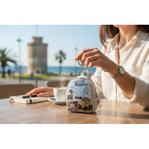 Σετ 12Χ -   Πορτοφόλι Souvenir μπρελόκ mini - PVC - Thessaloniki - 7*9*4.5cm - 871786