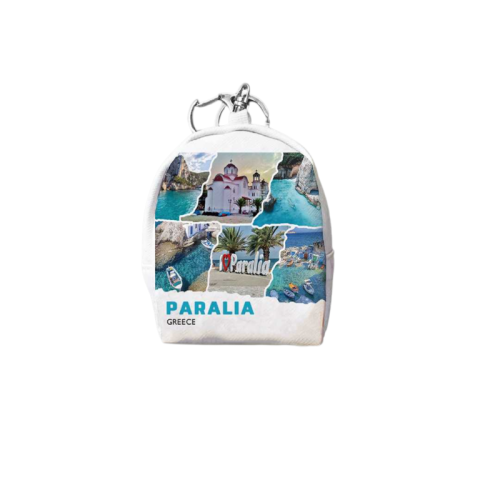 Σετ 12Χ -   Πορτοφόλι Souvenir μπρελόκ mini - PVC - Paralia - 7*9*4.5cm - 871789