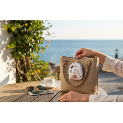 Σετ 12Χ -   Πορτοφόλι Souvenir μπρελόκ mini - PVC - Paralia - 7*9*4.5cm - 871790