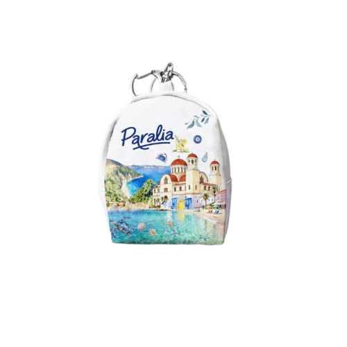 Σετ 12Χ -   Πορτοφόλι Souvenir μπρελόκ mini - PVC - Paralia - 7*9*4.5cm - 871791