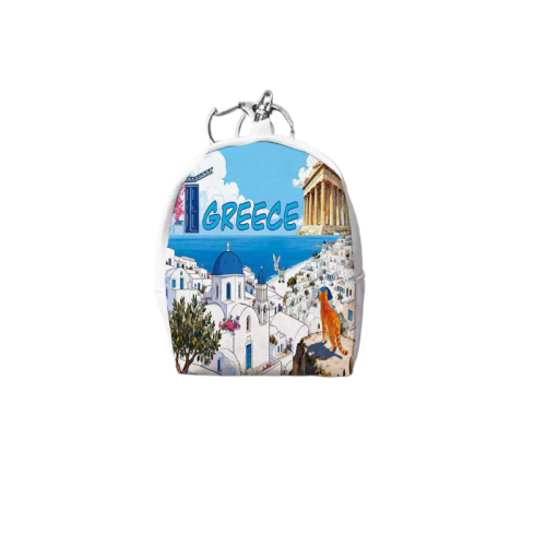 Σετ 12Χ -   Πορτοφόλι Souvenir μπρελόκ mini - PVC - Greece - 7*9*4.5cm - 871796